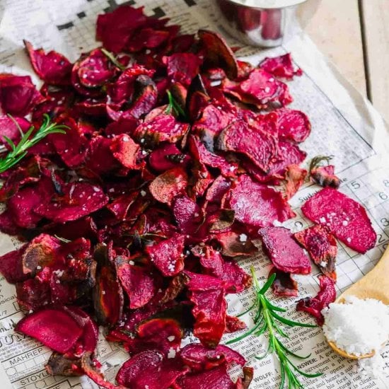 Salt and Vinegar Beet Chips