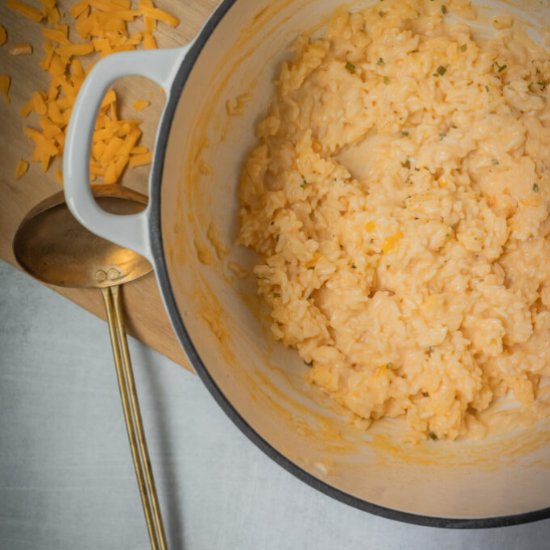 Easy Cheesy Cheddar Rice