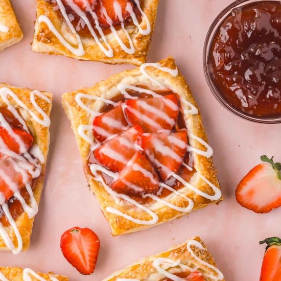 Strawberry Danish Pastries