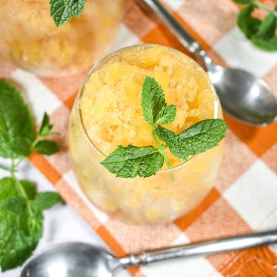 Vanilla and Peach Granita