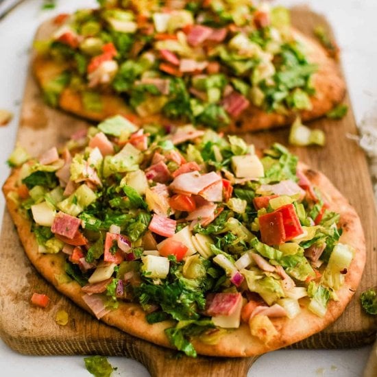 Chopped Italian Naan Pizzas
