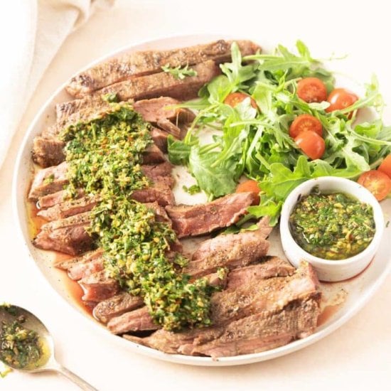 Flank Steak with Chimichurri Sauce