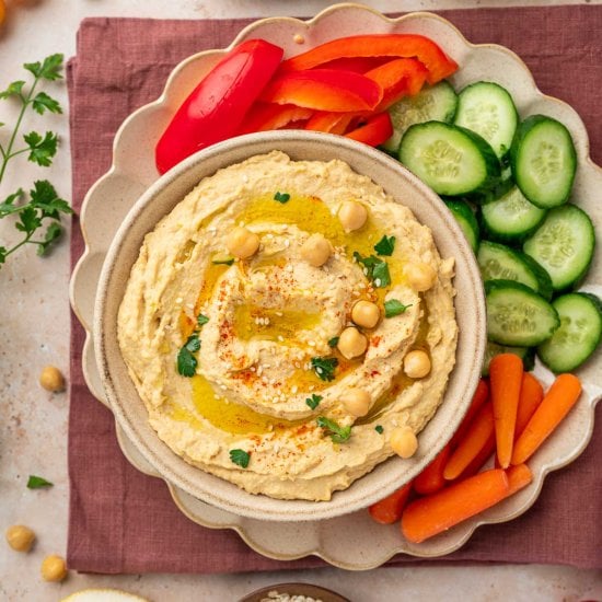 Creamy Hummus Without Garlic