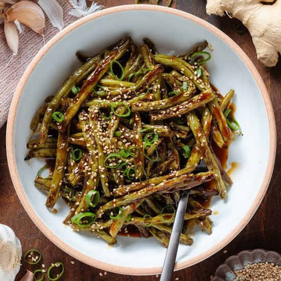 Roasted Teriyaki Green Beans