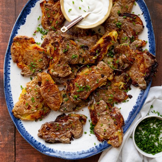 Crispy Smashed Fingerling Potatoes