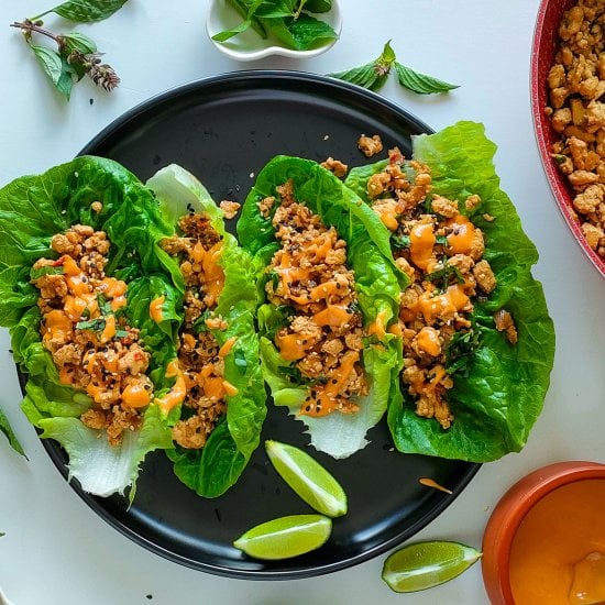 Thai Chicken Lettuce Wraps