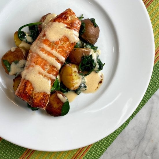 Salmon with Cider-Cream Sauce
