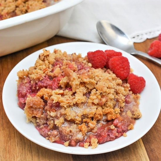 Low Carb Raspberry Crumble