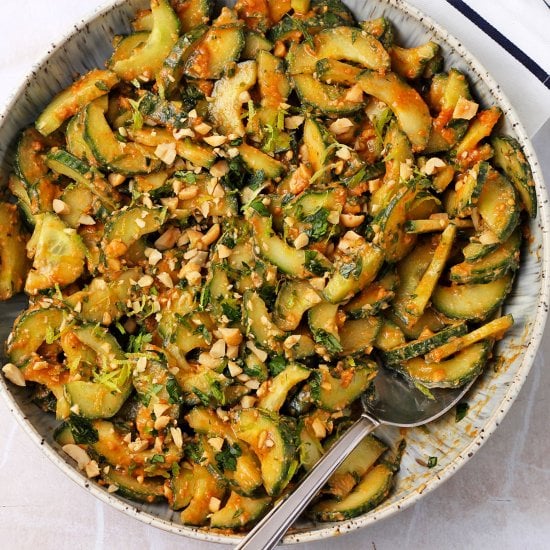 Cucumber Salad with Peanut Dressing