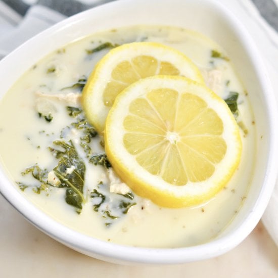 Keto Creamy Lemon Chicken Soup