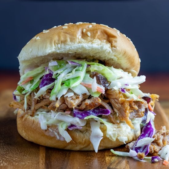 Pulled Pork Coleslaw Sandwich