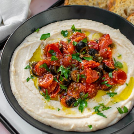 White Bean Dip with Puttanesca