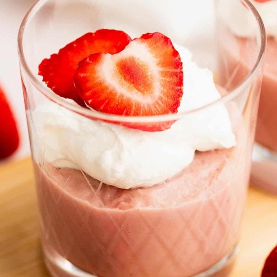 Strawberry Pudding for Two