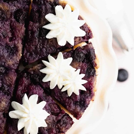 Small Blueberry Upside Down Cake