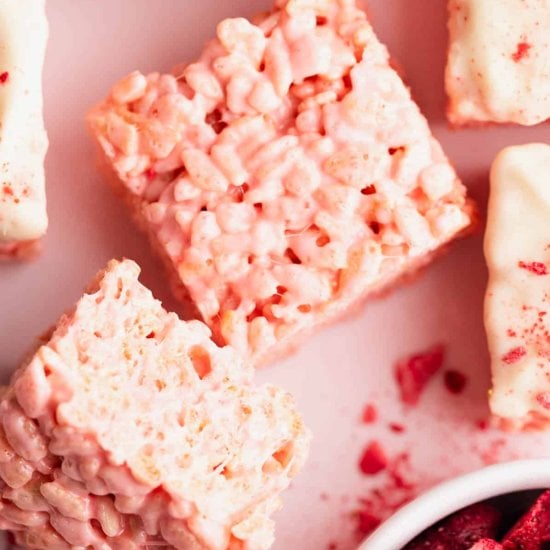 Strawberries & Cream Rice Krispies