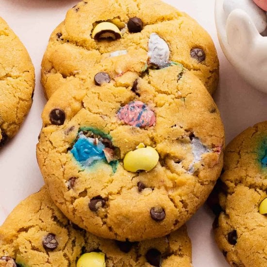Easter Egg Chocolate Chip Cookies