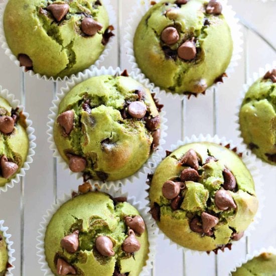Chocolate Chip Spinach Muffins