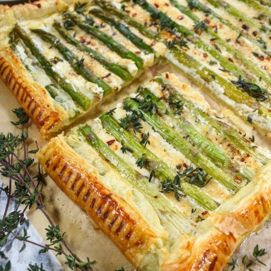 Asparagus Puff Pastry Tart