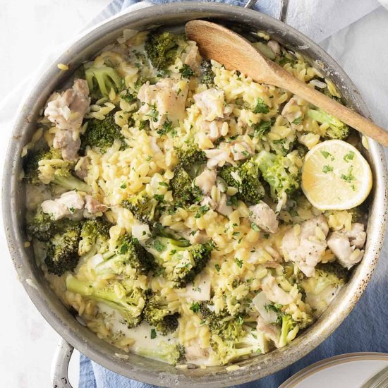 Chicken Orzo Bake with Boursin