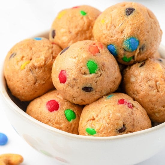 M&M Cashew Crunch Energy Bites