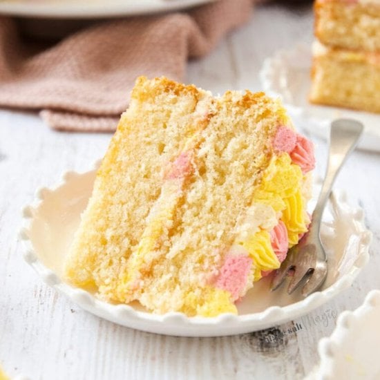 Fluffy Vanilla Cake from Scratch