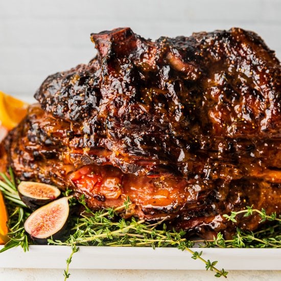 Baked Honey Fig Glazed Ham