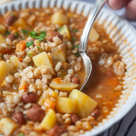 Vegan One-Pot Barley Stew