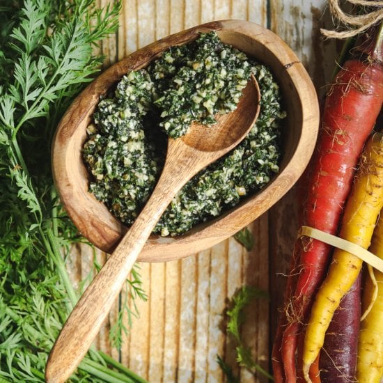Carrot Top Pesto