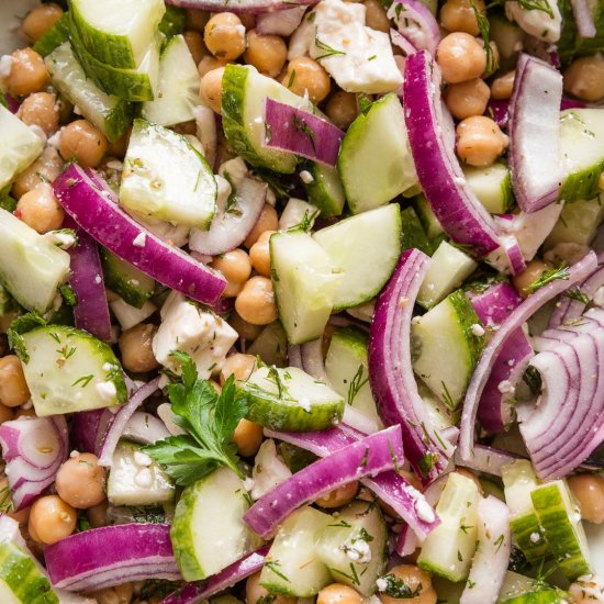 Cucumber Chickpea Salad