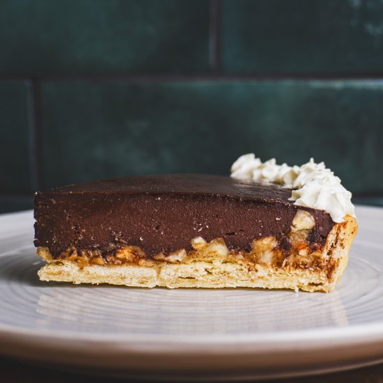 Chocolate & Hazelnut Toffee Tart