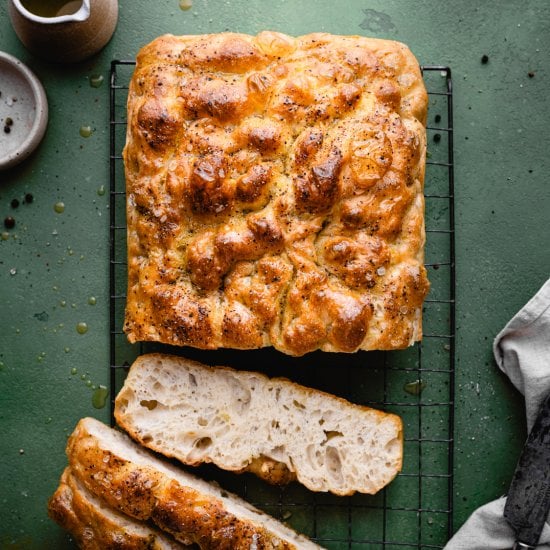 Black Pepper Focaccia Recipe