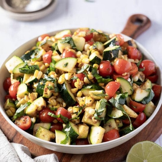 Corn and Zucchini Salad with Tomato