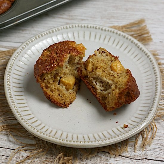 Peaches and Cream Oatmeal Muffins