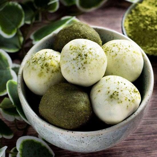 Cookie Dough Protein Matcha Balls
