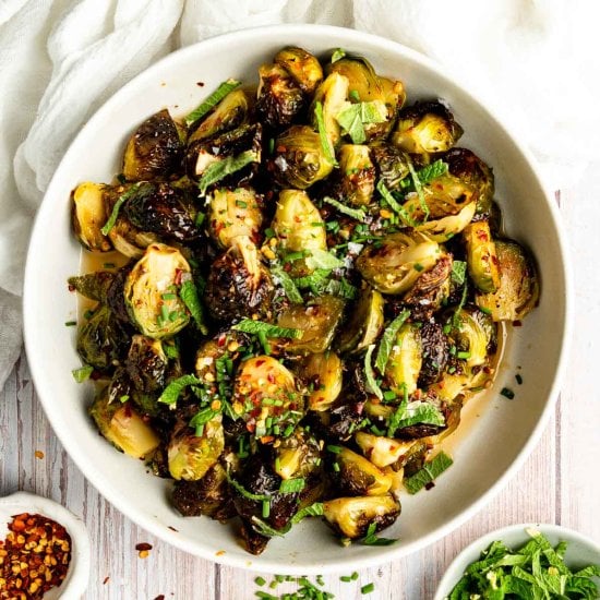 Hot Honey Brussels Sprouts