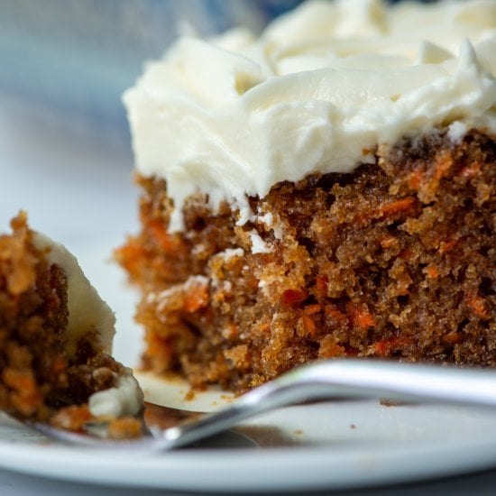 Single Layer Carrot Cake No Nuts