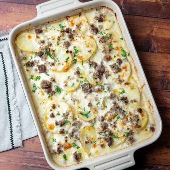 Cheesy Hamburger Potato Casserole