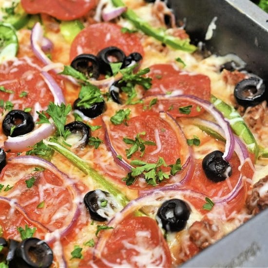 Keto Zucchini Pizza Casserole