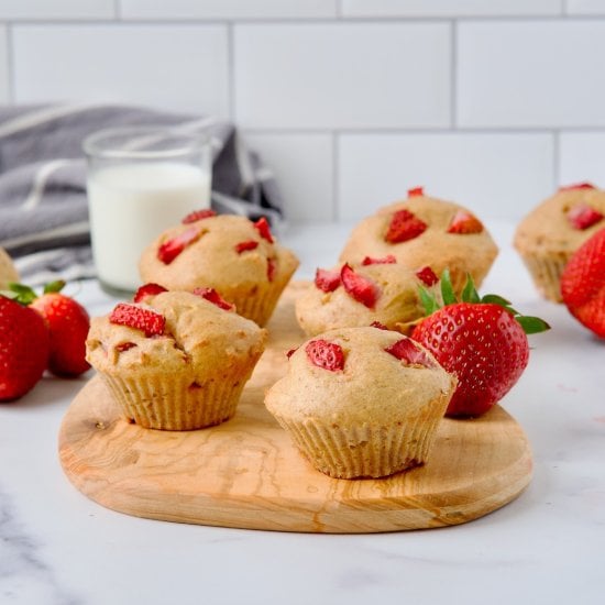 Strawberry & Cottage Cheese Muffins