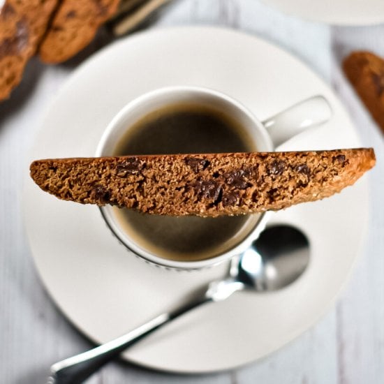 Espresso Chocolate Chip Biscotti