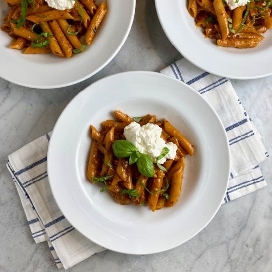 Penne alla Vodka with Ricotta