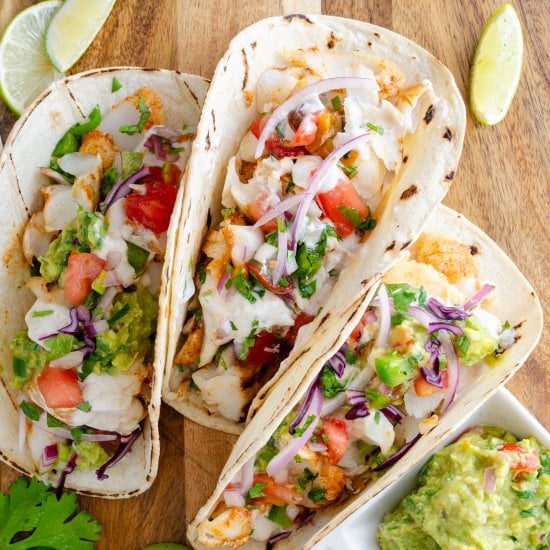 Grilled Baja-Style Cod Tacos
