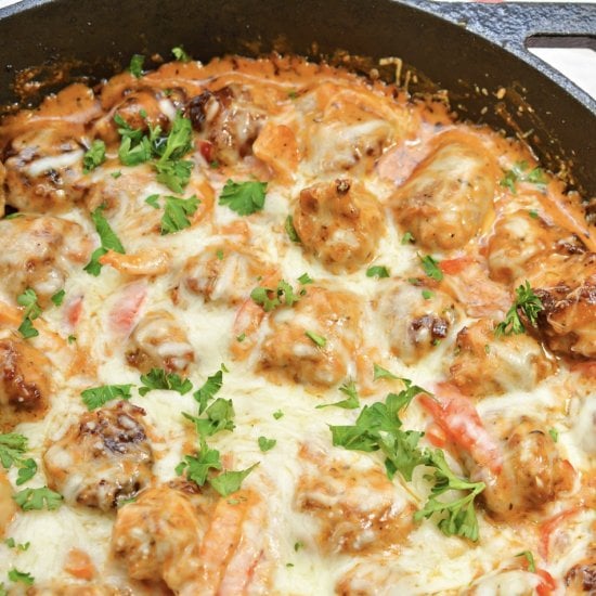 Keto Cheesy Sausage & Peppers