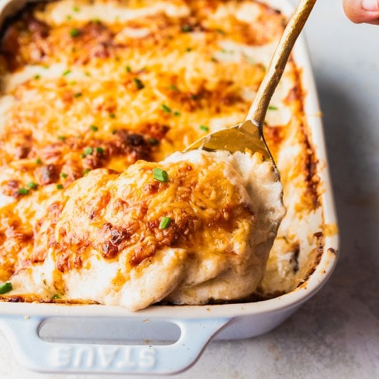 Sour Cream + Chive Scallop Potatoes
