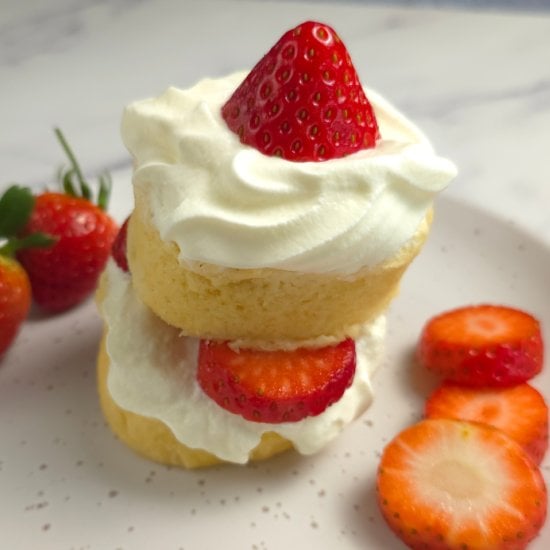 Keto Strawberry Shortcake Mug Cake