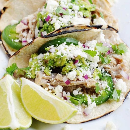 Tequila Lime Pulled Pork Tacos