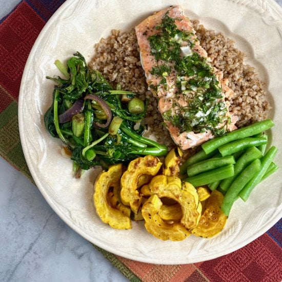 Roasted Salmon with Herbs