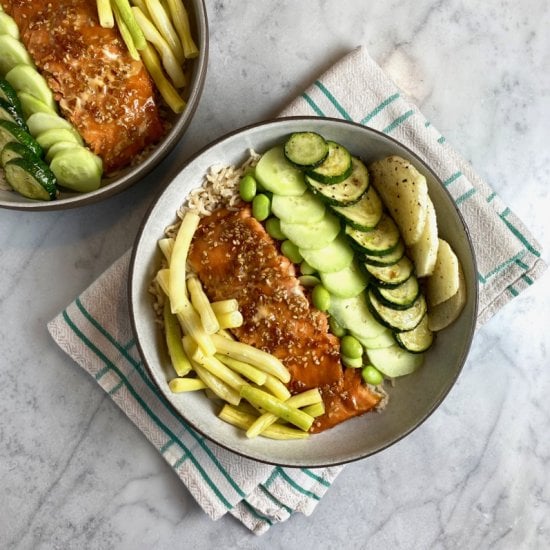 Wild Salmon Rice Bowls