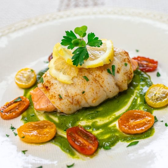 sole wrapped salmon