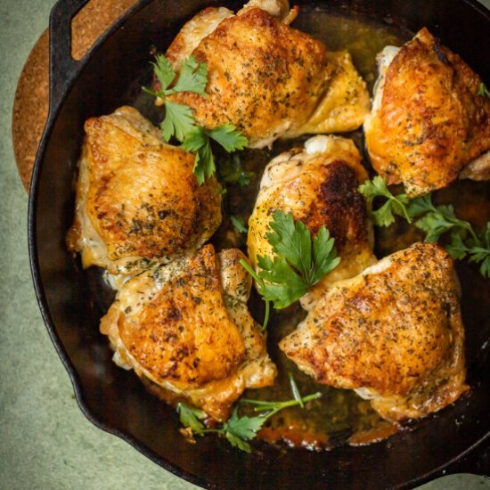 Oven Baked Chicken Thighs
